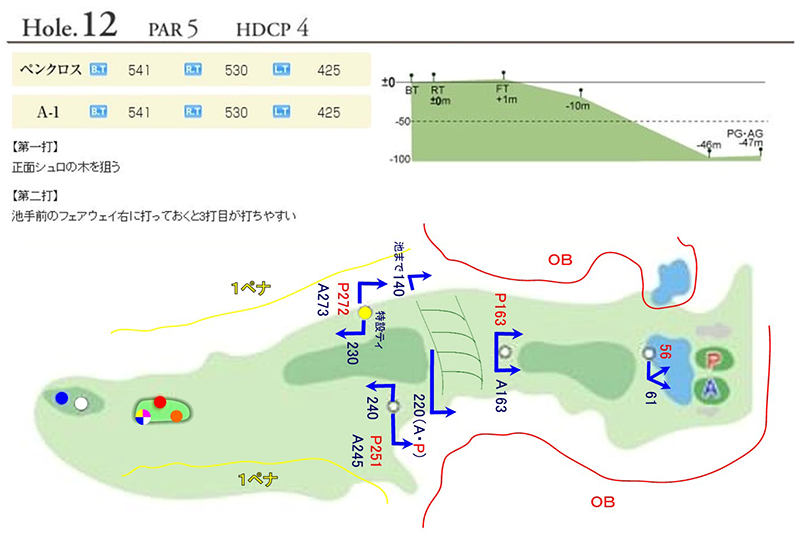 ホール12 コースマップ